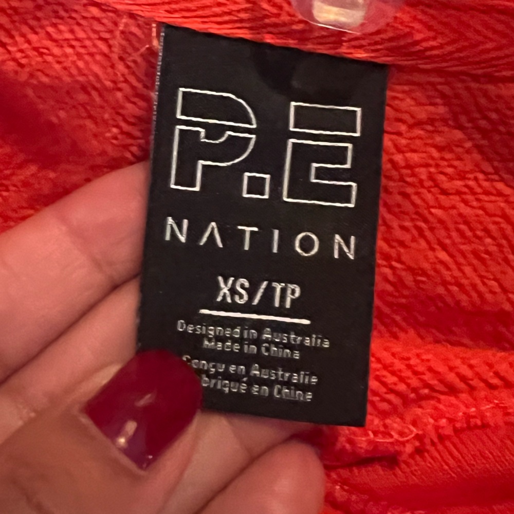 P.E Nation Primary Hoodie Sold Out Color: Cherry tomato size XS - Picture 9 of 9